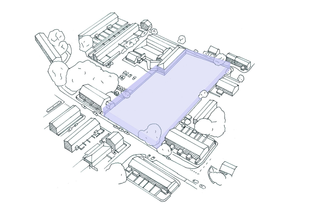 site map hand drawn axonometric